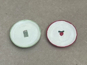 Miniatures Strawberry And Asparagus Plates by Summco international 1993 - Picture 1 of 5