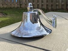 Vintage 6 Inch Nautical Chrome Plated Brass Ship/Pub Bell With Mounting Hardware