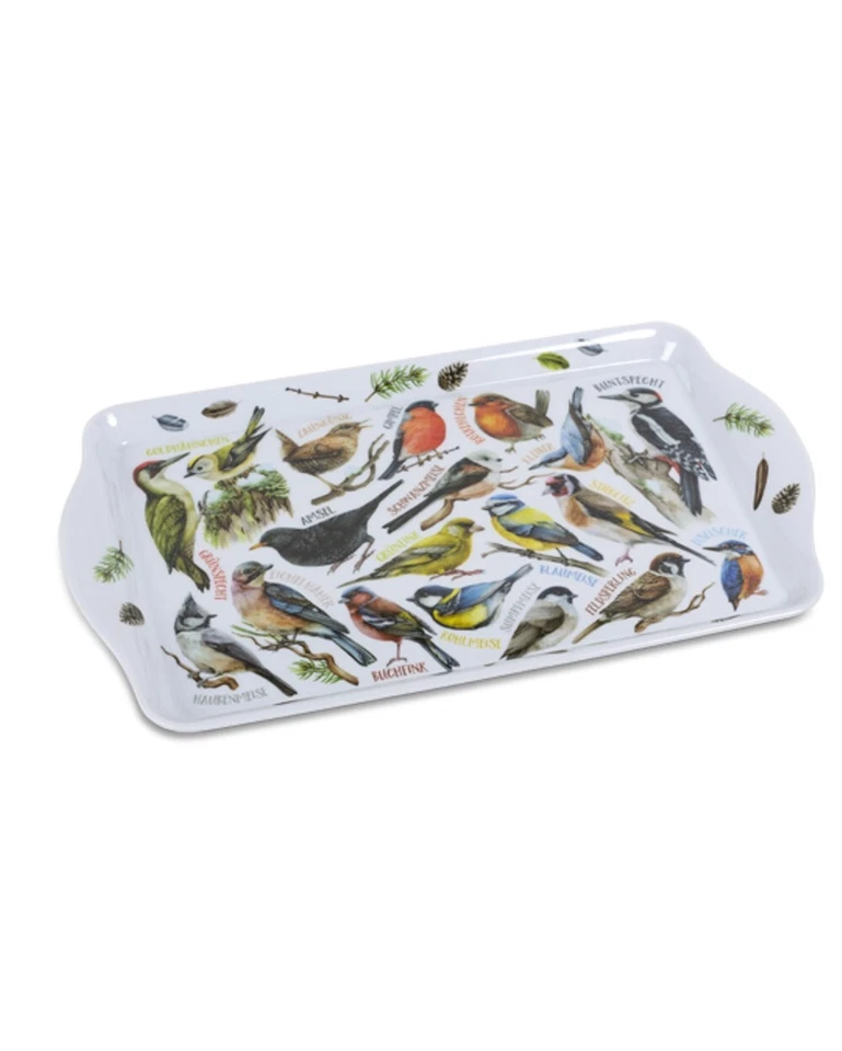 Tablett rechteckig Vögel Kunststoff Größe 26 x 16 cm - Bild 1 von 1