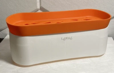 Lekue Microwave Pasta Cooker with Lid, Orange - Image 1 of 4