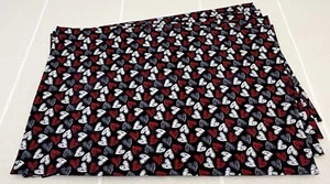 Valentines Day Placemats Chalkboard Heart Rectangle Grey Silver Red Set Of 4 - Picture 1 of 3