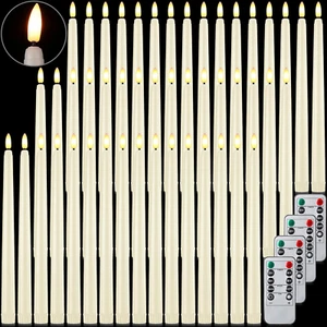 48 Pcs Flameless Taper Candles with 4 Remote, Battery Operated Flickering Flamel - Picture 1 of 12