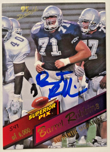 1995 Superior Pix Autographs Barret Robbins #63 Trading Card Rookie 547/6000 NFL