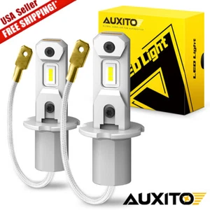 AUXITO H3 Fog Light Bulbs 6500K 2000LM Ultra White LED Plug&Play Headlight bulb - Picture 1 of 10