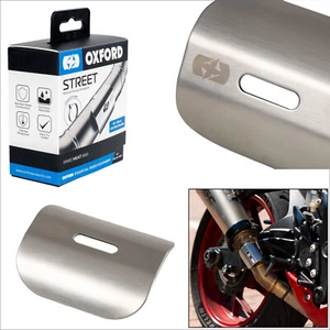 Oxford Straße Motorrad Auspuff Hitzeschild Motorrad Abdeckung Schutz Silber OX880 - Bild 1 von 7