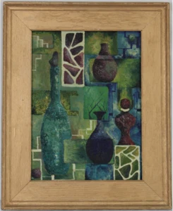MCM Still Life Abstract Painting circa 1940s - (Encinitas) - Picture 1 of 3