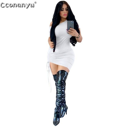 OFF WHITE Abiti da festa corti eleganti casual donna nuovi 50% off