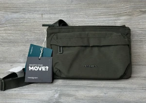 HEDGREN Womens crossbody / shoulder bag nylon olive green hess01 NWT - Picture 1 of 4