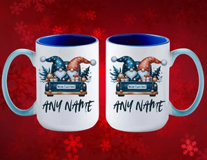 Personalisierter Kaffeebecher Frohe Weihnachten Wichtel 15 Unzen - Bild 1 von 1