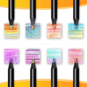 Rainbow Pencil 8/12Colors Concentric Gradient Pencil Crayons Colored Pencil NEW - Picture 1 of 13