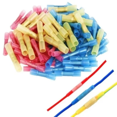 60/120PCS Heat Shrink Solder Seal Wire Connectors Butt Terminals Kit Waterproof - Image 1 of 4