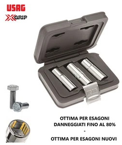 USAG 235 1/2 XL CASSETTA 3 bussole X-GRIX LUNGHE per esagoni nuovi e danneggiati - Foto 1 di 2