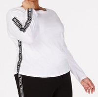 vicky logo tape knit ballet flat