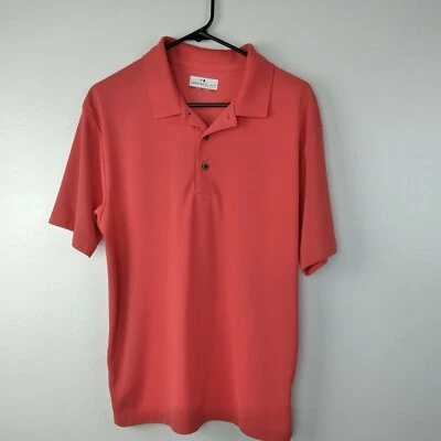 Grand Slam Polo Shirt Men's Medium Orange Coral Golf Athleisure Short Sleeve - Image 1 of 4
