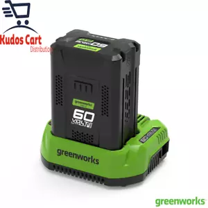 Greenwork 60 V Ladegerät + 60 V (2Ah) Lithium-Ionen Akku für Gartengerät Rasenmäher - Bild 1 von 12