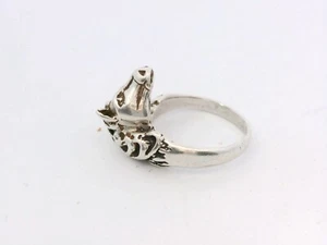 Signed "Si" Sterling Silver 17mm Horse Wrap Ring - Picture 1 of 4