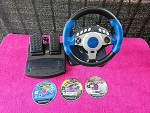 Intec Playstation 2 Steering Racing Wheel With Pedals - PS2 PS1 PSONE - Picture 1 of 10