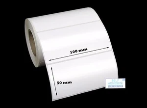 1k - 100mm x 50mm, Gloss white Polypropylene labels,Ideal for outdoor use. - Picture 1 of 1