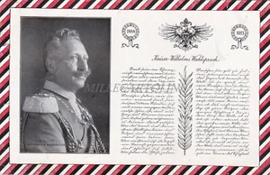 ADEL & MONARCHIE - Kaiser Wilhelms Wahlspruch - Wilhelm II 1913 - Picture 1 of 2