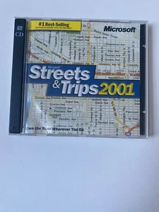 Streets And Trips 2001 Microsoft PC CD-Rom On The Road Whenever You Go VERY GOOD - Picture 1 of 6