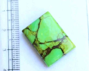 24.10 Cts Natural Green Copper Turquoise Cushion Cabochon Loose Gemstone - Picture 1 of 4