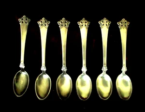 1930'S (6) 830S ODEL DEMITASSE SPOONS BY NILS HANSEN - NORWAY - Picture 1 of 4