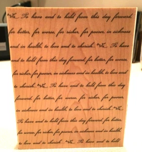NEW Hero Arts Word print Wedding sentiment Background  To have and to hold..... - Picture 1 of 3