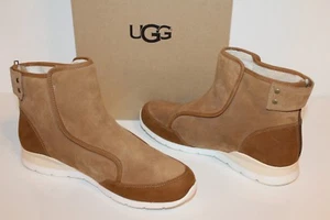 UGG 1013034 CHE 10 Hollyn Deco Cuero Tobillo Piel de Oveja Botas Castaño 10 NUEVAS - Imagen 1 de 9