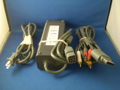 Xbox 360 175 Watt Power Brick And 6 Prong HD AV Cable Official Microsoft 9Z - Image 1 of 3