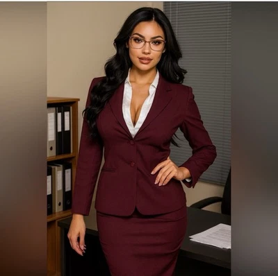 Conjunto de traje vintage Pendleton para mujer mezcla de lana falda púrpura talla 8/10 niña jefa Foto 1 de 4