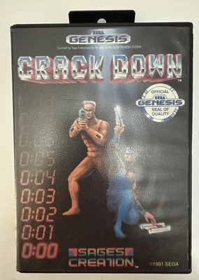 Crack Down - (Sega Genesis) Complete *Rare* - Image 1 of 4