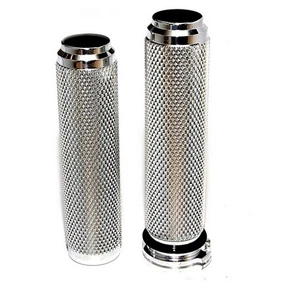 Empuñaduras de motocicleta para barras de 1 pulgada Harley Davidson - aluminio pulido - Imagen 1 de 1