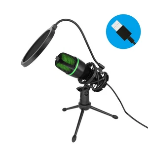 Microfono a Condensatore USB Professionale per PC Portatile Streaming Videogiochi Voce - Foto 1 di 14