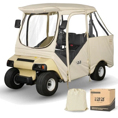 Golf Cart Enclosure 4 Passenger Waterproof Rain Cover with Clear Windows Foto 1 de 4