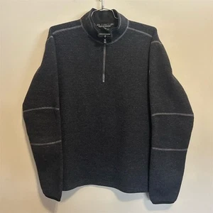 Kuhl ThermoKore 1/4 Zip Fleecepullover Herren XL Wollmischung Strick grau Outdoor - Bild 1 von 5