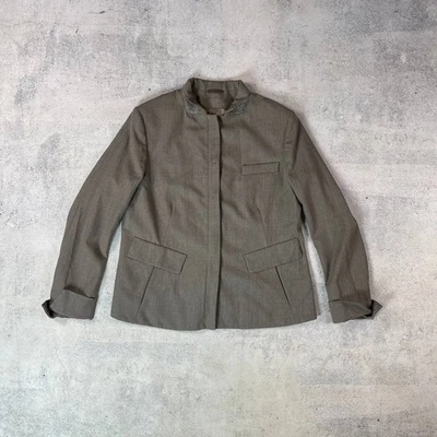 Chaqueta con botones de lana beige Annette Görtz Oldmoney Foto 1 de 4