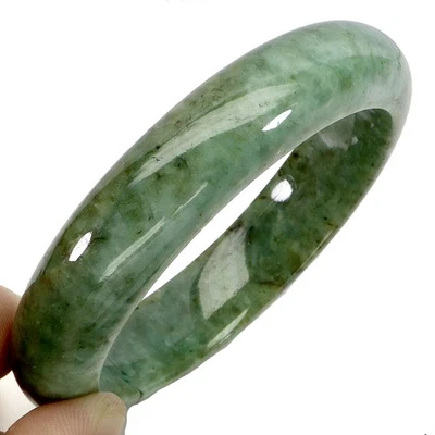 Pulseira Jadeíta Jade Myanmar 327,80 ct 14x8,5 mm Pedra Preciosa Artesanal Natural 6,5 polegadas - Imagem 1 de 4