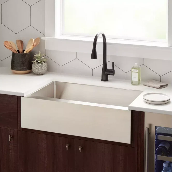 FREGADERO DE GRANJA DE ACERO INOXIDABLE AVELLANO 30" HERRAJES DE FIRMA Foto 1 de 1