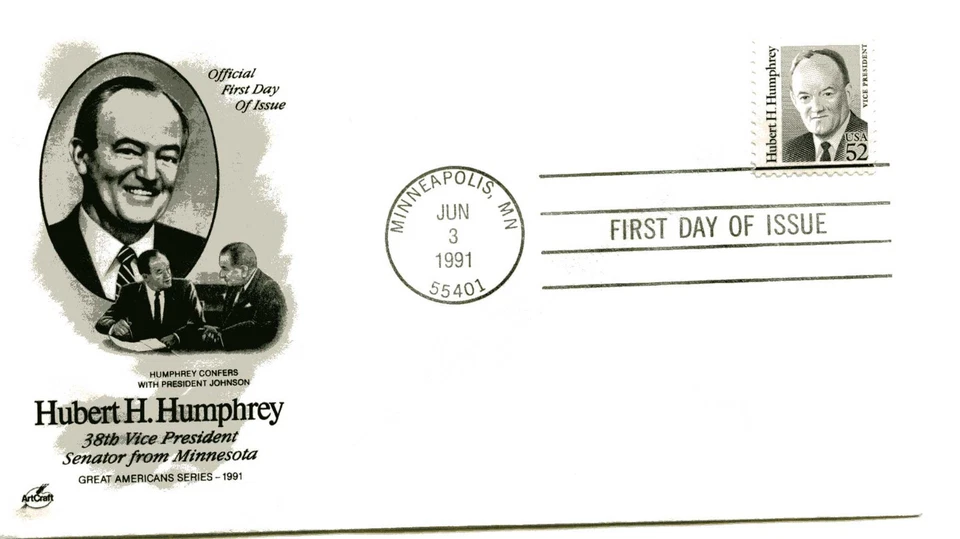 2189 Hubert Humphrey, ArtCraft,  FDC - Image 1 of 1