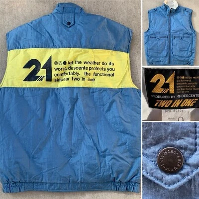2 In 1 Produced By Descente Two In One Vest Graphics Size Mens 0 Ski Snow Winter - Image 1 of 4