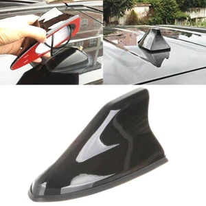 Black Universal Car Roof Radio AM/FM Signal Shark Fin Style Aerial Antenna Cover - Picture 1 of 5