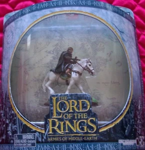 LOTR * MERRY IN ROHAN ARMOR ON PONY  *  Light blue ~TOY BIZ~ - Picture 1 of 5