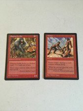 Magic The Gathering 1996 MTG Visions 2 Card Lot -- Tremor + Raging Gorilla