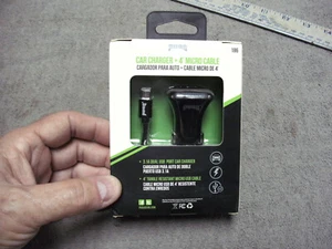 Pugs dual USB car charger 3.1A 4 FT CABLE # 186, new in box - Picture 1 of 8