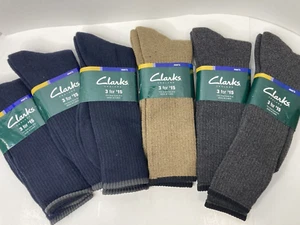 6x Lot Clarks Mens Dress Socks Crew Calf Length Size 8-12 Assorted NEW FS - Picture 1 of 16