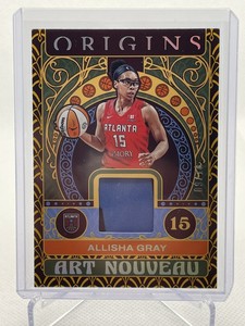2023 Origins WNBA Art Nouveau Relic Gold #AN-AGR Allisha Gray 9/10 ATL Dream