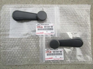 84 - 95 TOYOTA PICKUP FRONT LEFT + RIGHT SIDE DOOR WINDOW CRANK HANDLE GRAY NEW - Picture 1 of 3