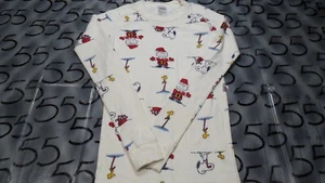 NWOT Youth SZ 10 Charlie Brown & Snoopy Christmas Long Sleeve Pajama Shirt - Picture 1 of 3