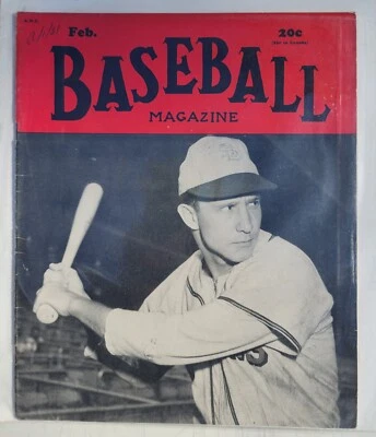 Revista de béisbol vintage de febrero de 1950 para Jackie Robinson Ted Williams y más en muy buen estado+ Foto 1 de 4