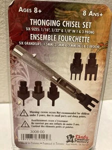 Tandy Leather Thonging Chisel Set 3008-00 New - Picture 1 of 2